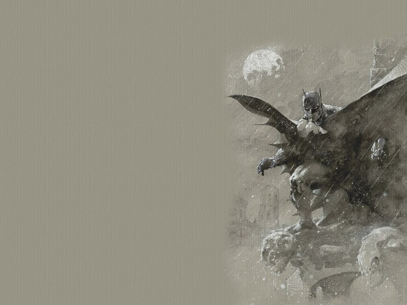 Batman on a Gargoyle — Gray