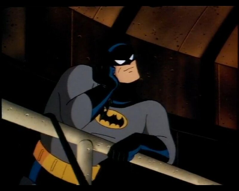 Batman on a phone call