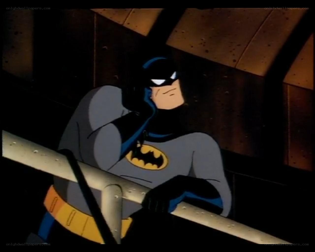 Batman on a phone call