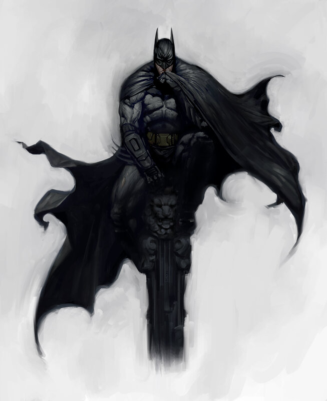 Batman on a pillar