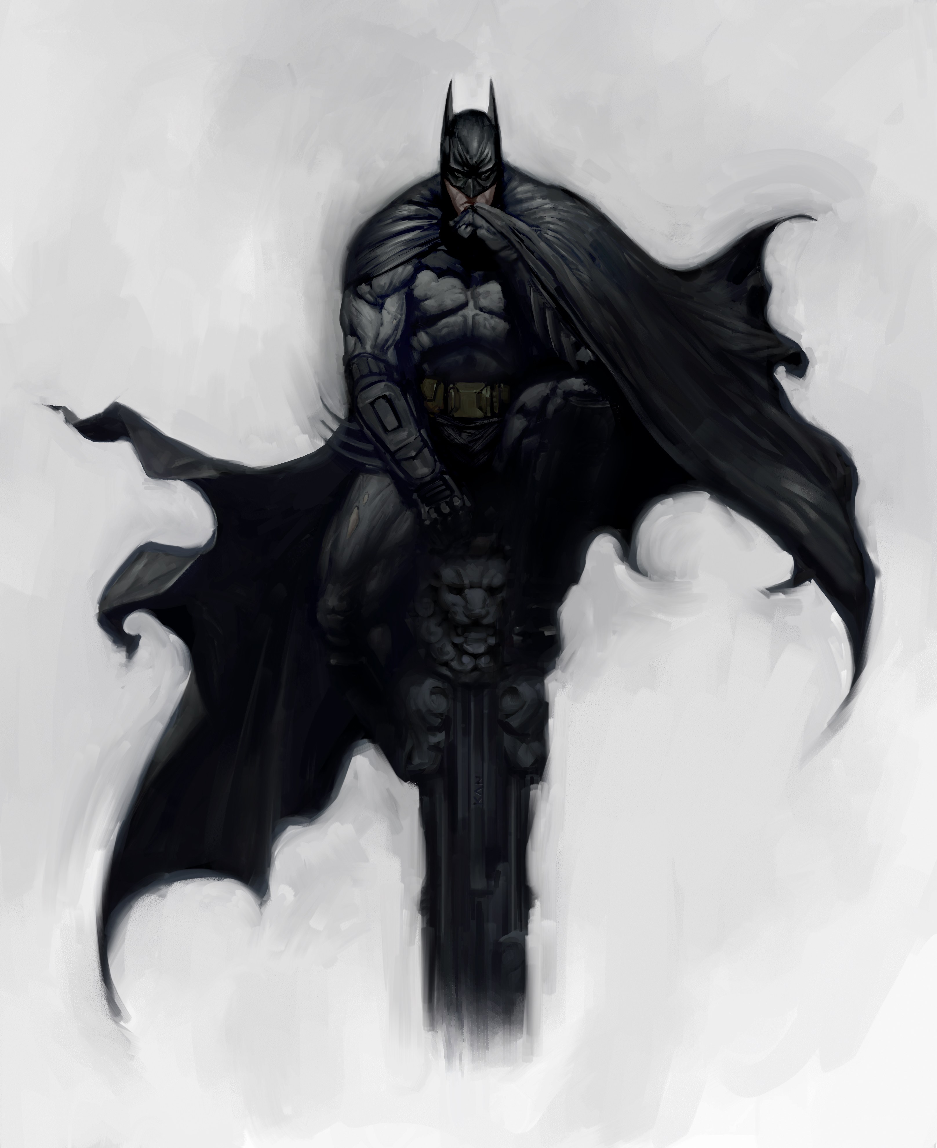 Batman on a pillar