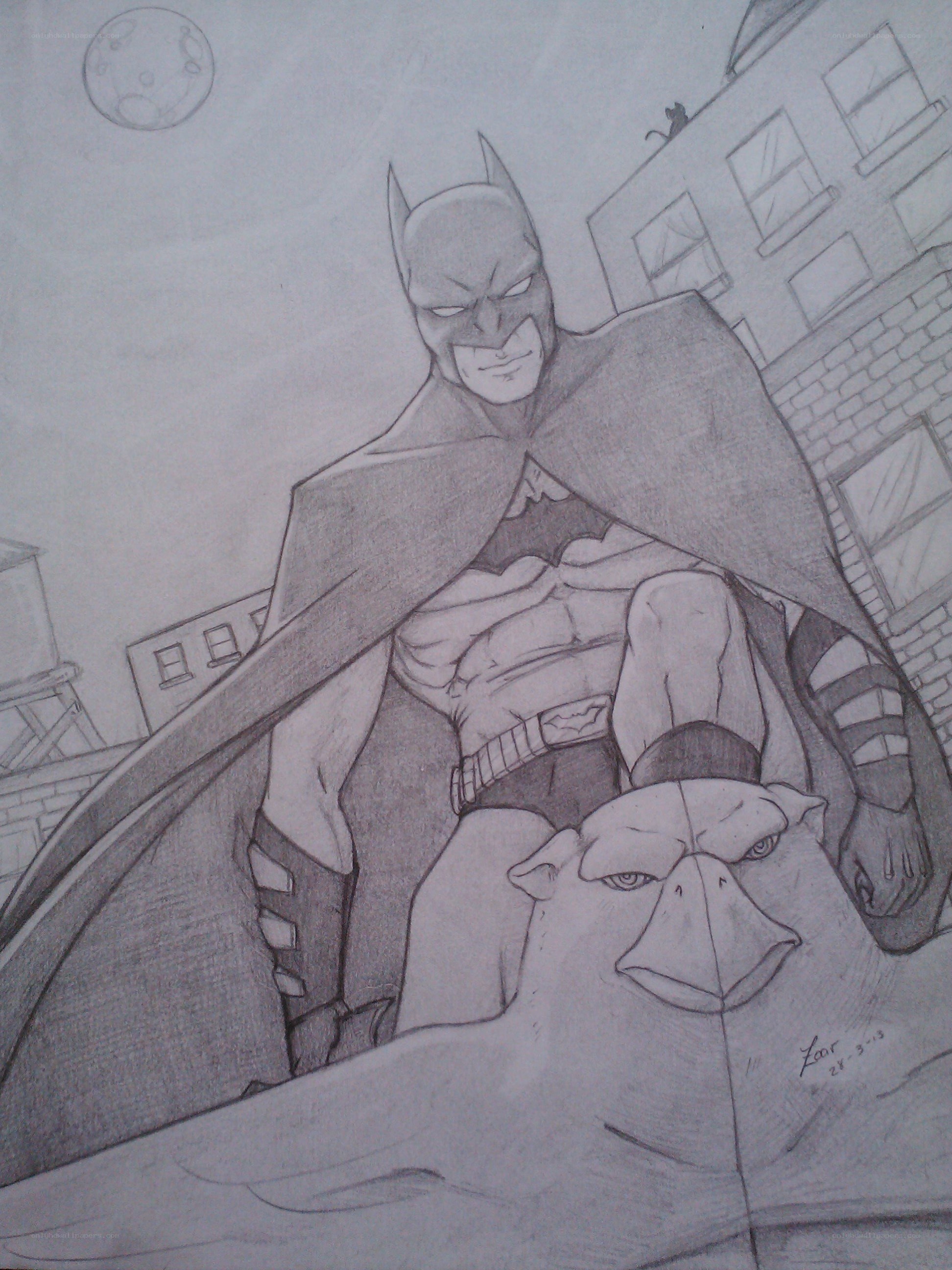 Batman on a rooftop