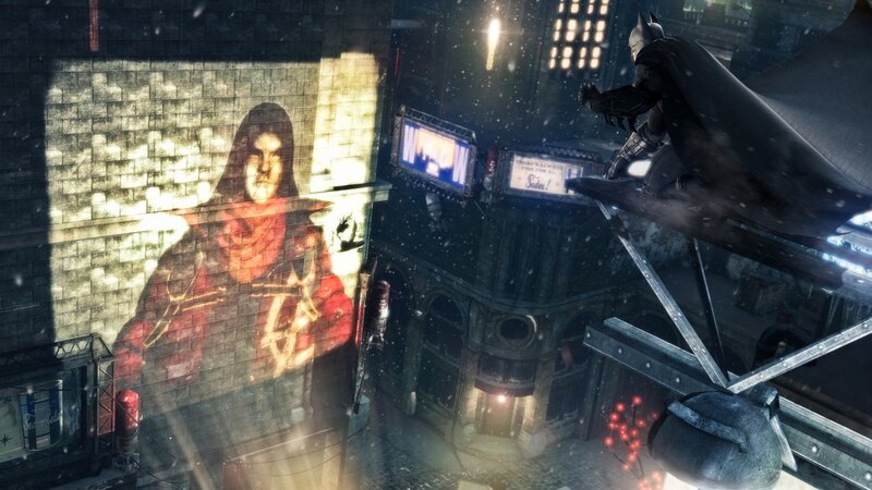 Batman on a Rooftop — Black, Dark, Dramatic, Night, 3d Render, Graffiti, Snow