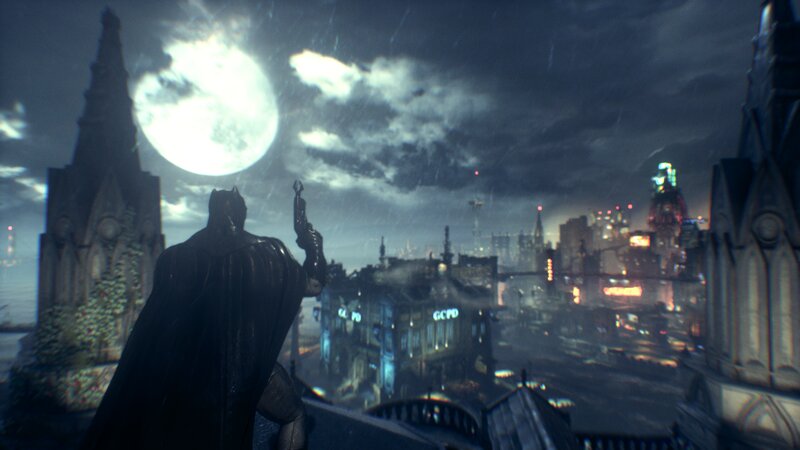Batman on a Rooftop — Black, Dark, Dramatic, Night, 3d Render