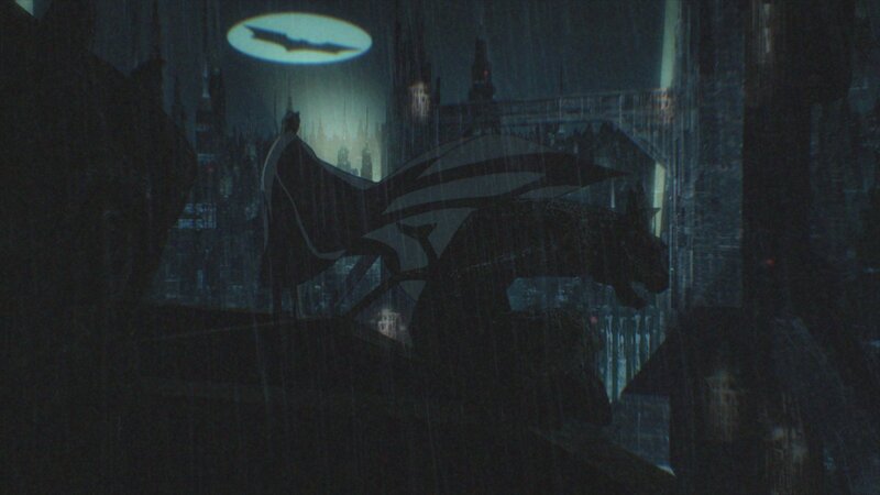 Batman on a Rooftop — Black, Dark, Dramatic, Night, Anime