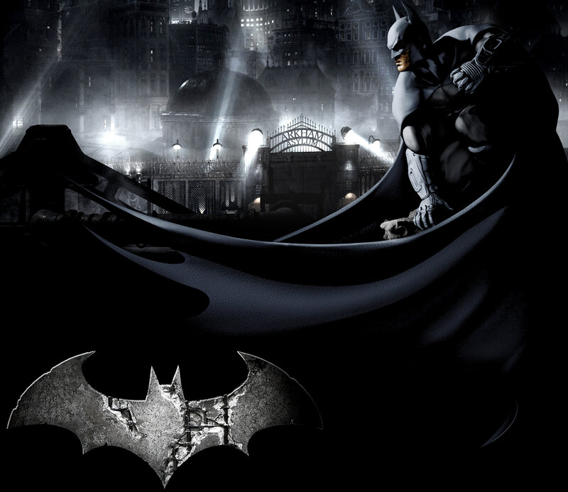 Batman on a Rooftop — Black, Dark, Dramatic, Night