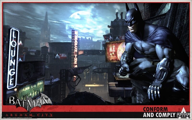Batman on a Rooftop — Black, Dark, Night