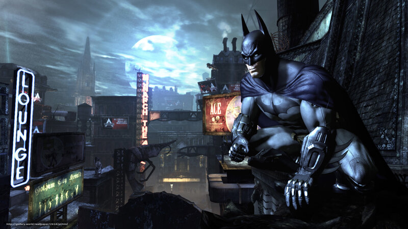 Batman on a Rooftop — Black, Dark