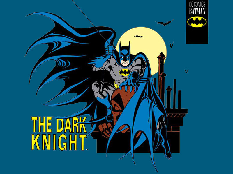 Batman on a Rooftop — Blue, Dramatic, Night