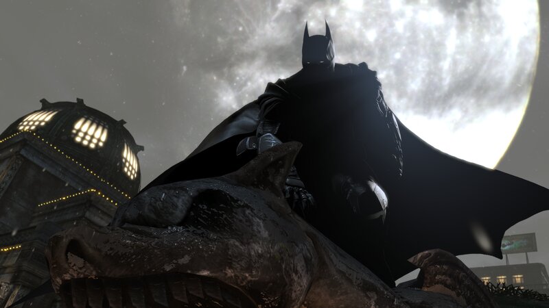 Batman on a Statue — Black