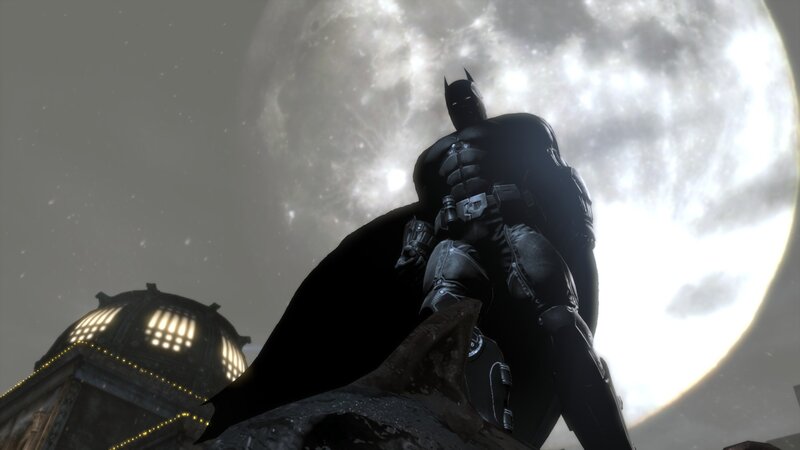 Batman on Rooftop — Black, Dramatic, Night, 3d Render