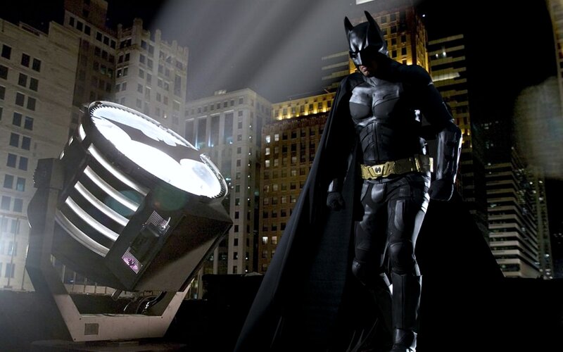 Batman on Rooftop — Black, Dramatic, Night, Photograph