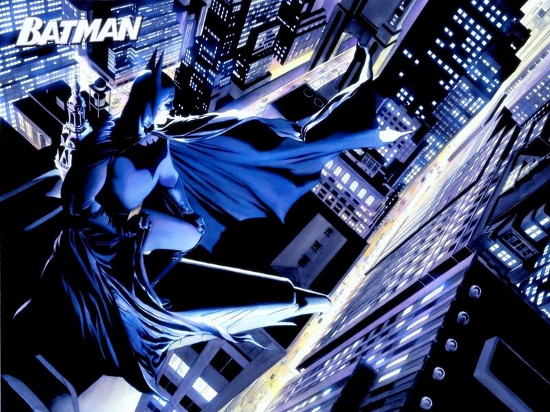 Batman over Gotham City