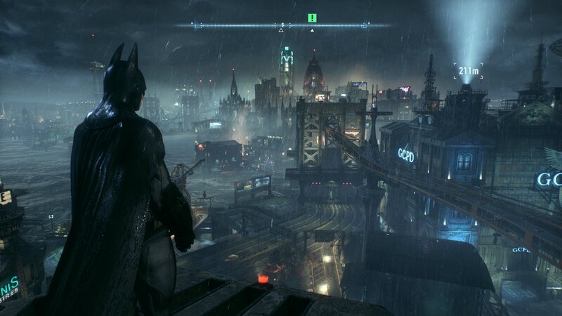 Batman Overlooking City — Black