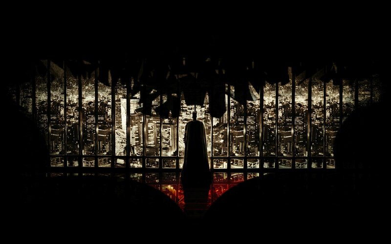 Batman overlooks Gotham City