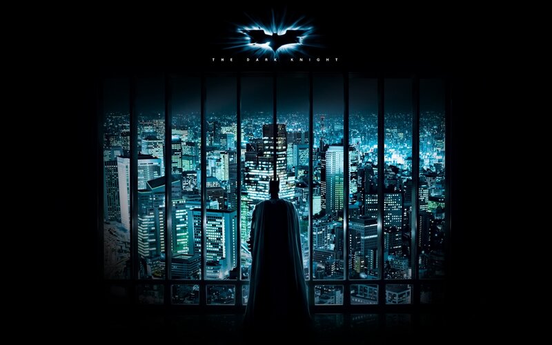 Batman overlooks Gotham City