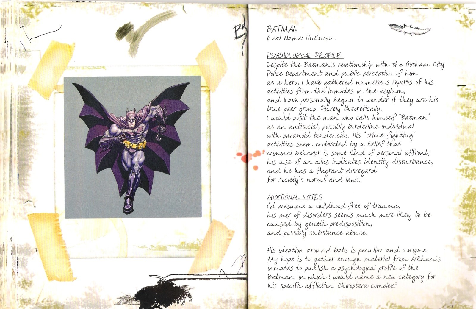 Batman psychological profile