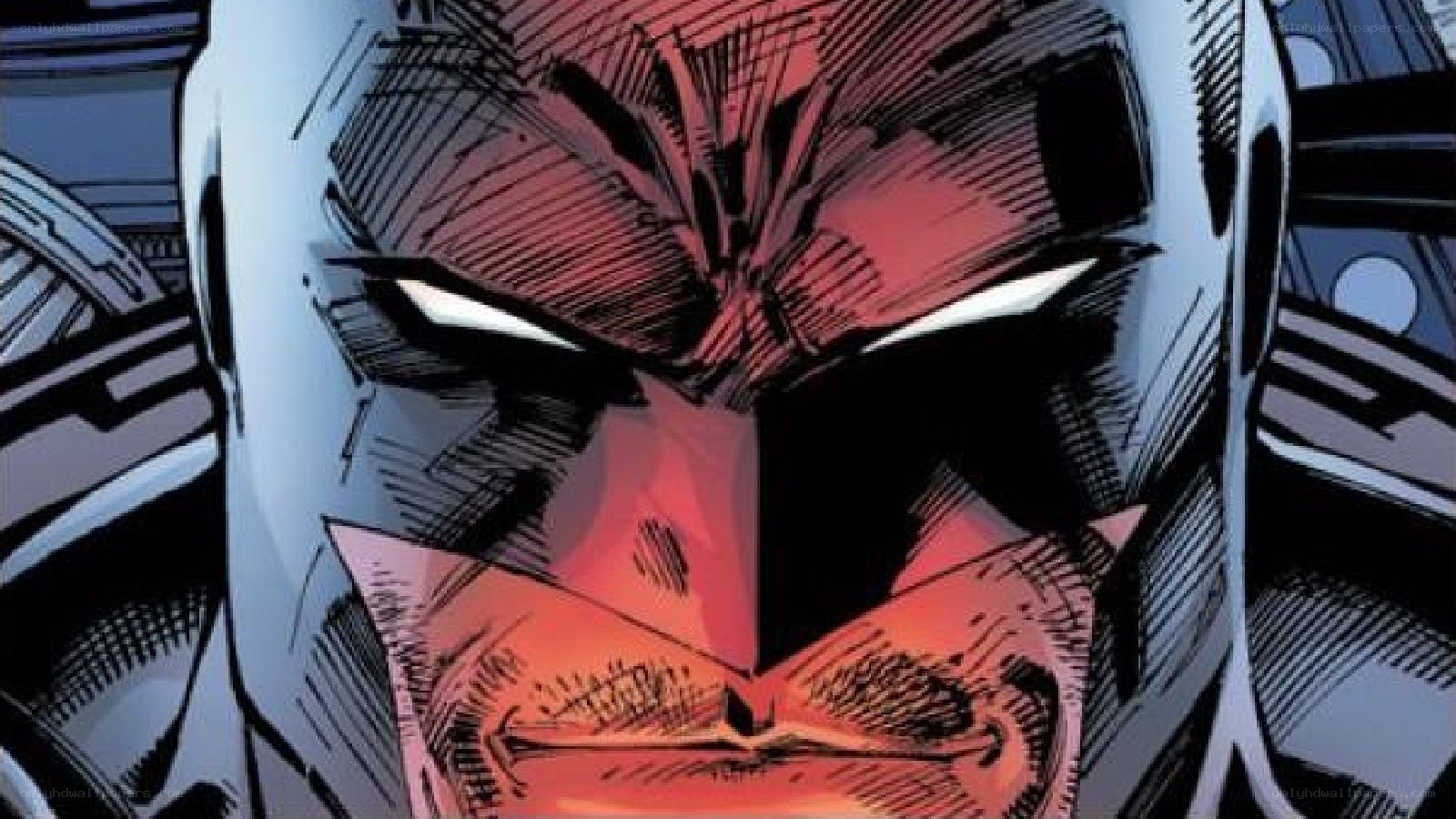 Batman's intense close-up