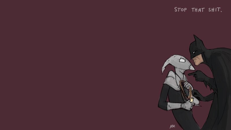 Batman scolding a character