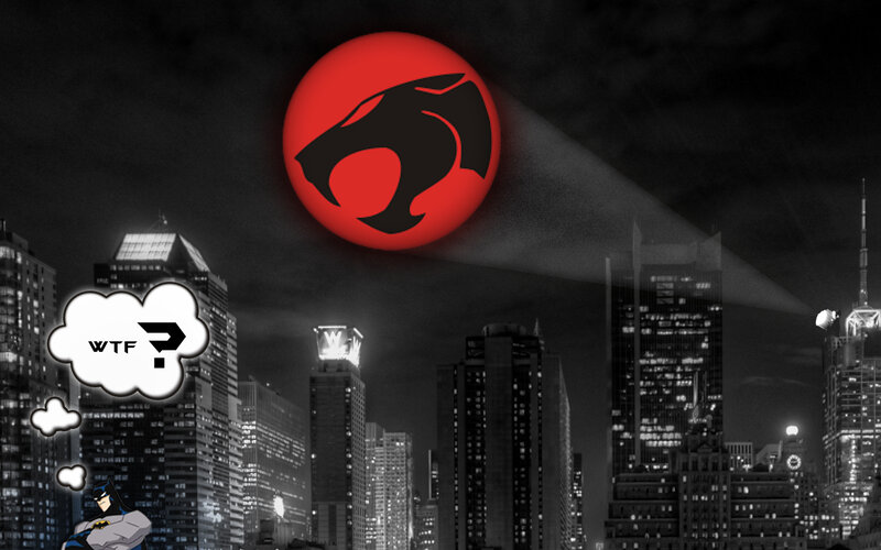 Batman sees ThunderCats logo