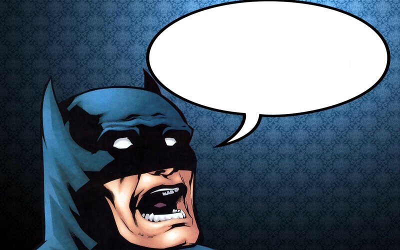 Batman shouting in comic panel