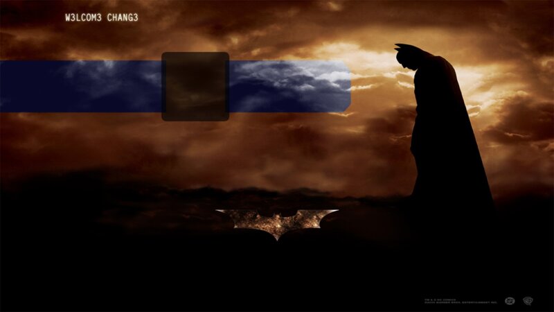 Batman silhouette at sunset