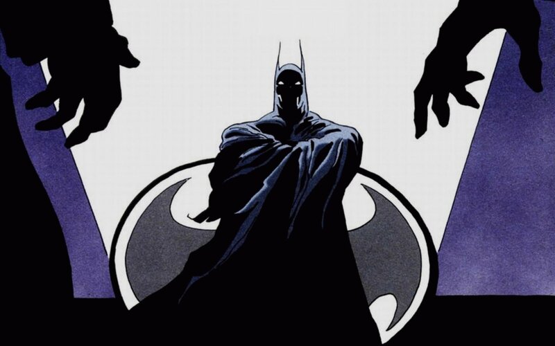 Batman Silhouette — Black, Dramatic, Comic, Hands