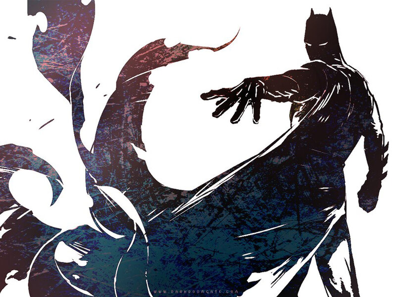 Batman Silhouette — Black, Dramatic, Digital Art