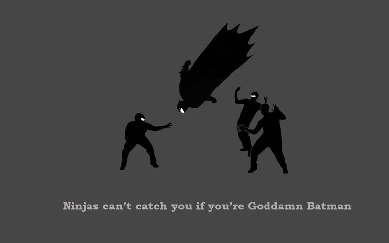 Batman Silhouette — Black, Dramatic, Illustration