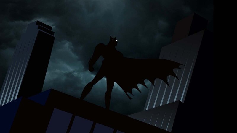 Batman Silhouette — Black, Dramatic, Night, Anime, City Buildings