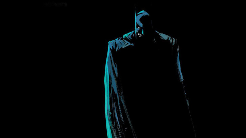 Batman Silhouette — Black, Dramatic, Night, Comic, Cape