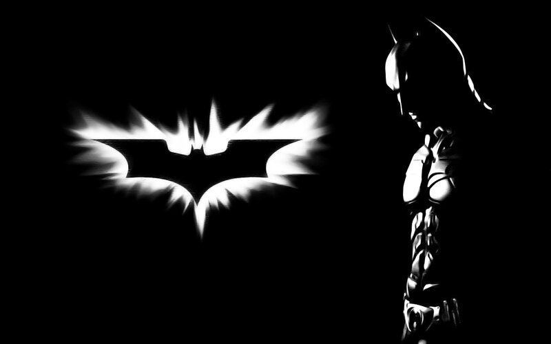 Batman Silhouette — Black, Dramatic, Night, Digital Art, Bat Symbol