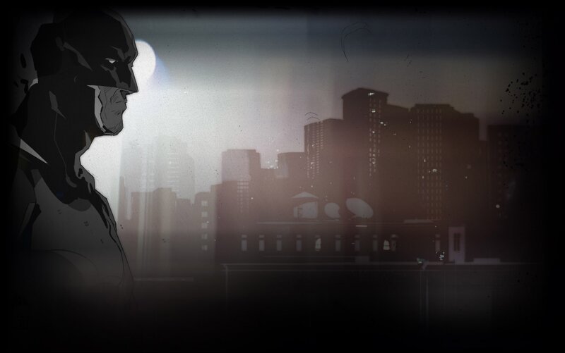 Batman Silhouette — Black, Dramatic, Night, Digital Art, City Skyline, Moon