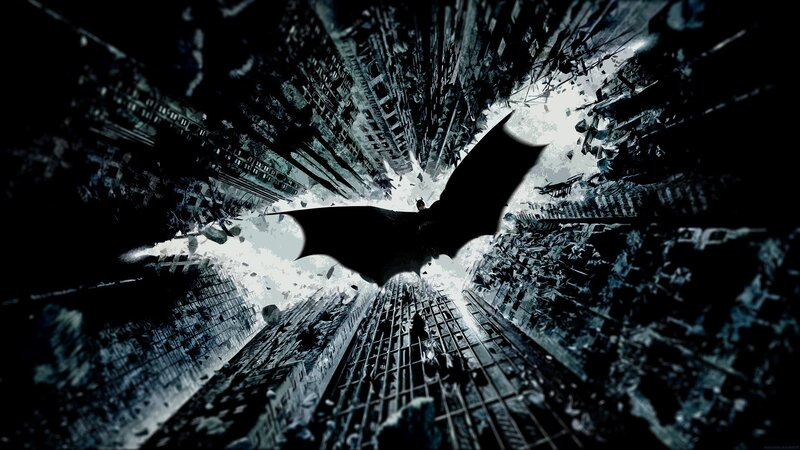 Batman Silhouette — Black, Dramatic, Night, Digital Art, City