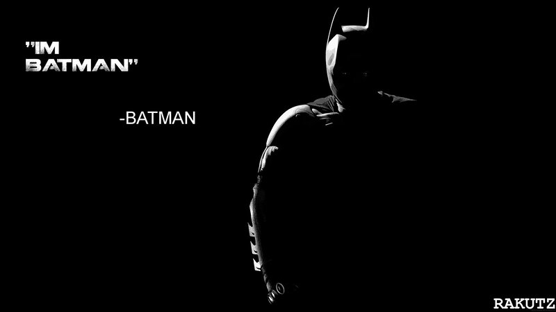 Batman Silhouette — Black, Dramatic, Night, Digital Art, Text