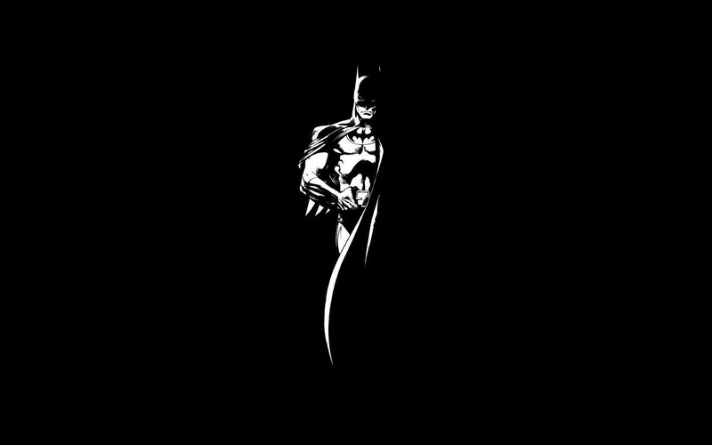 Batman Silhouette — Black, Dramatic, Night, Illustration, Cape, Cowl