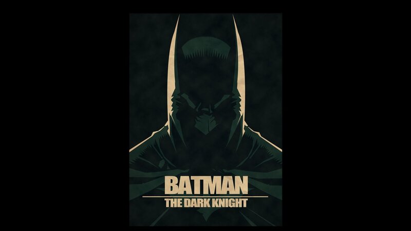 Batman Silhouette — Black, Dramatic, Night, Illustration, Text