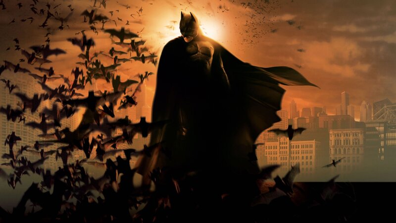 Batman Silhouette — Black, Dramatic, Sunset