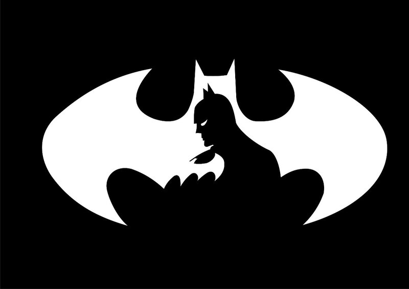 Batman Silhouette — Black, Dramatic, Vector Art