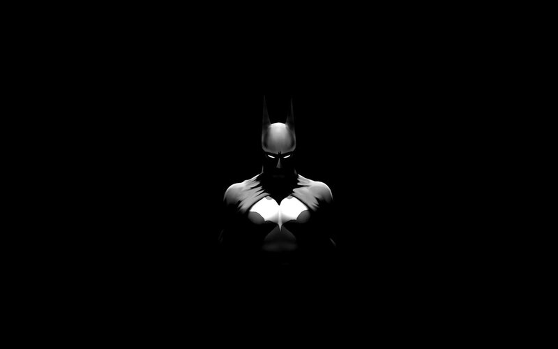 Batman silhouette in darkness