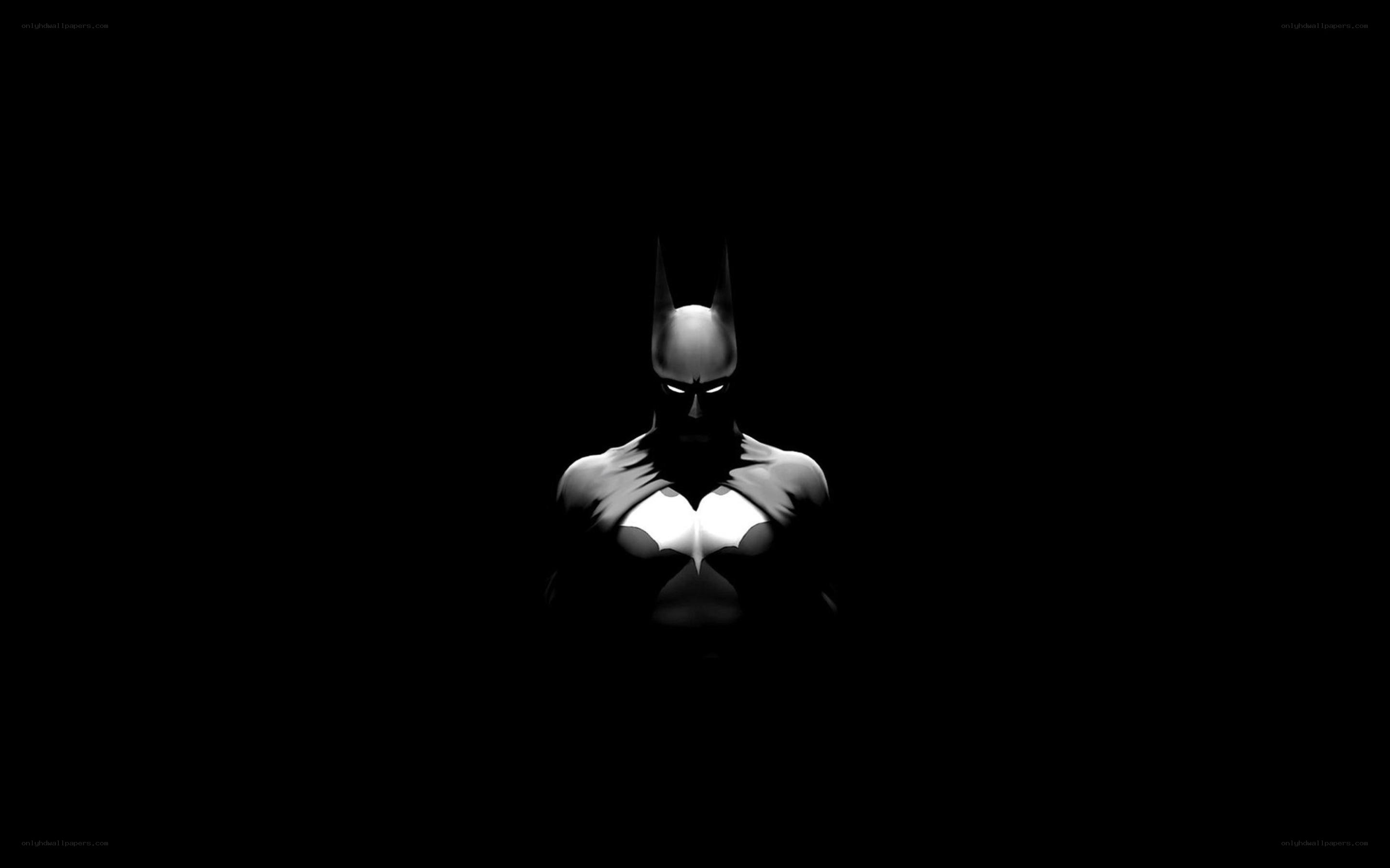 Batman silhouette in darkness