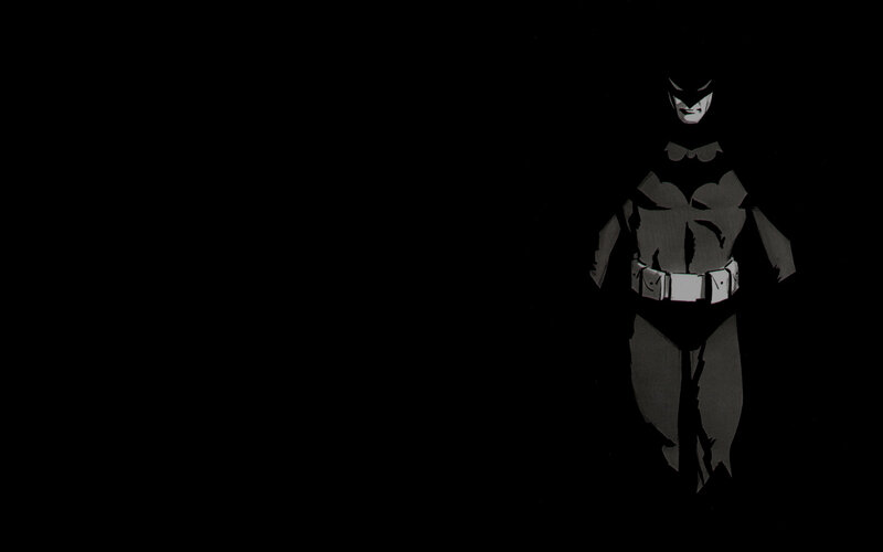 Batman silhouette in darkness