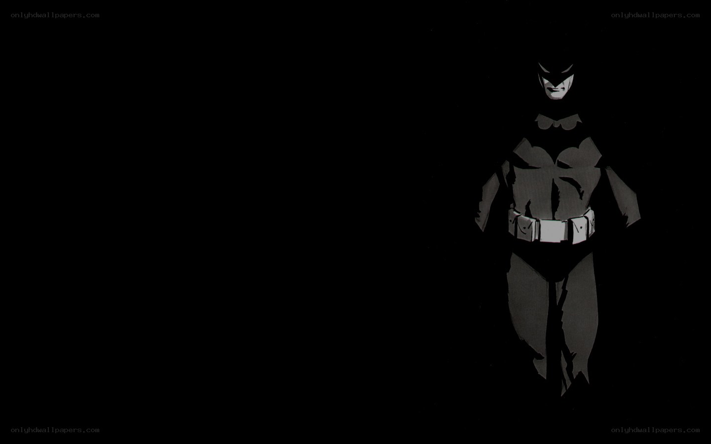 Batman silhouette in darkness