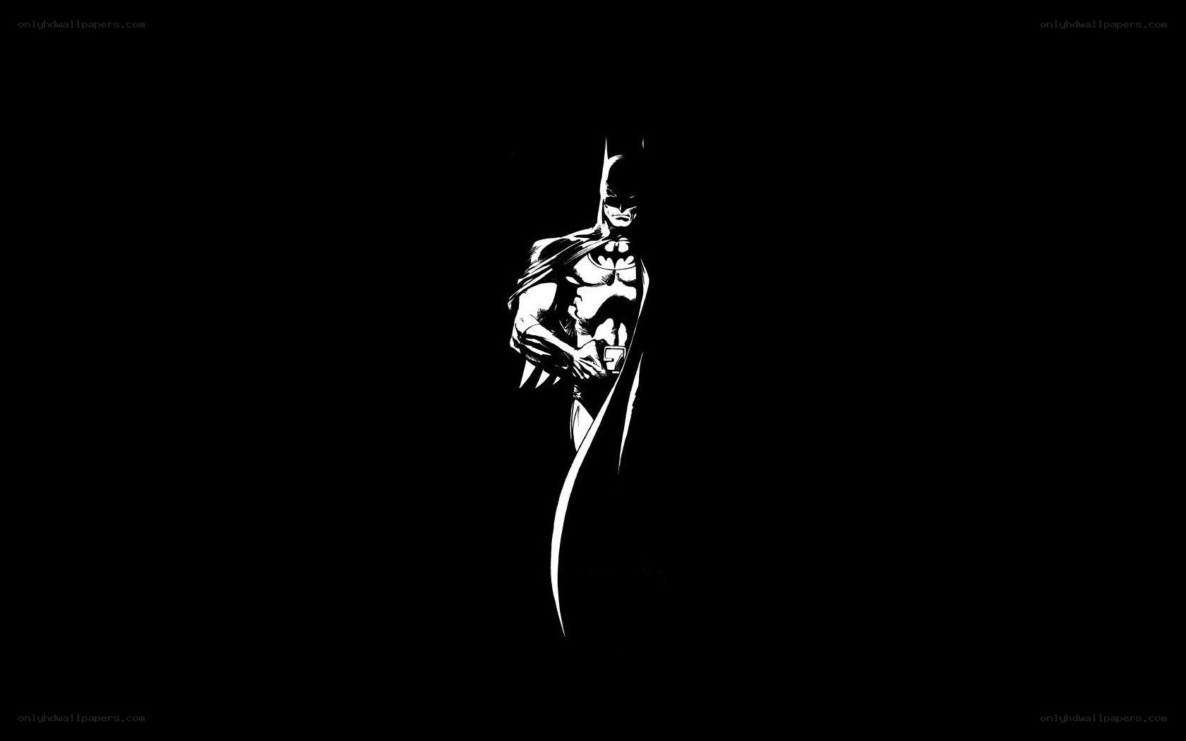 Batman silhouette in darkness