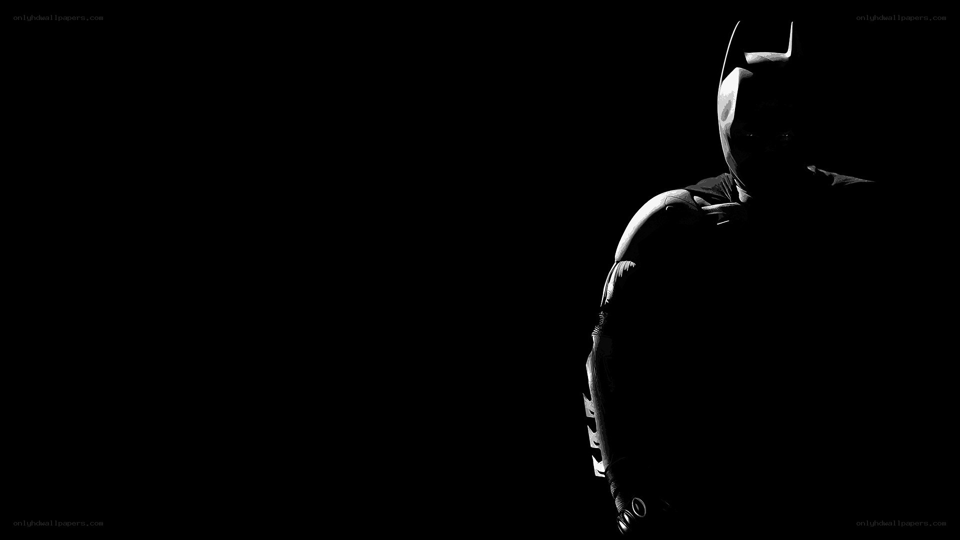Batman silhouette in darkness