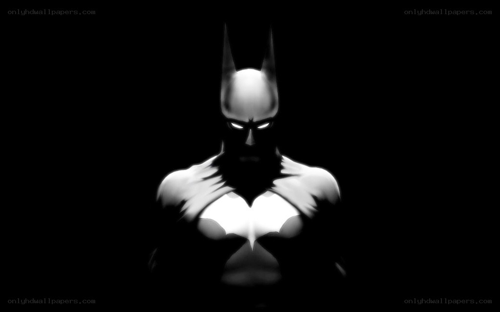 Batman silhouette in darkness