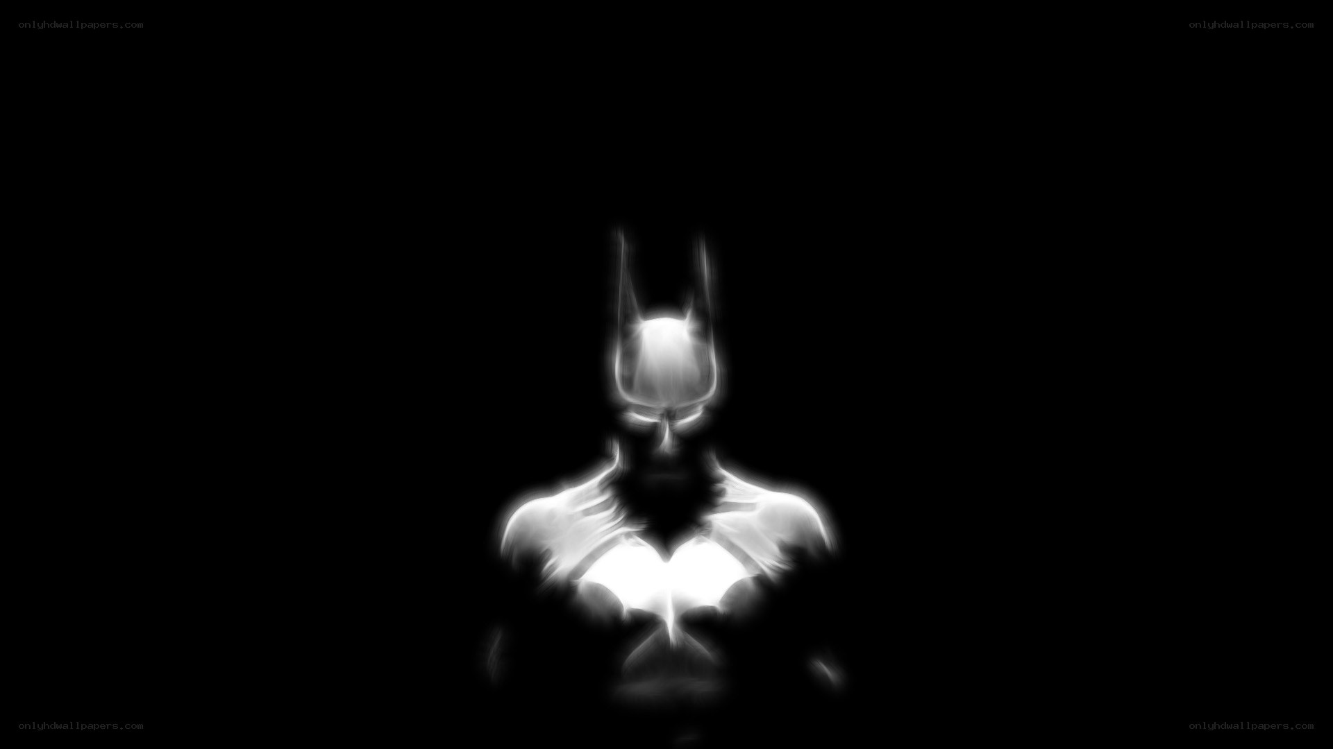 Batman silhouette in light