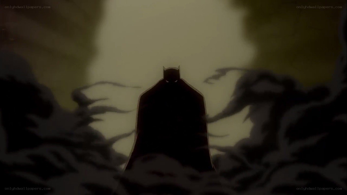 Batman silhouette in mist