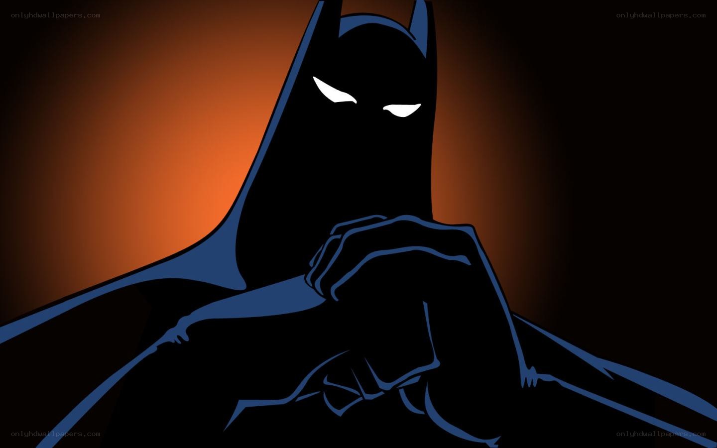 Batman silhouette in shadow