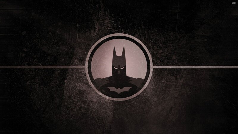 Batman Silhouette Logo — Black, Dark, Dramatic